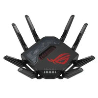 CSH Online Shop Asus (ROG Rapture GT-BE98) BE25000 Quad-Band Wi-Fi 7 Gaming Router, 2x 10G Ports, 2.5G WAN, Game Acceleration, AiMesh, RGB Lighting ASUS
