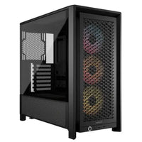 CSH Online Shop Corsair FRAME 4000D RS ARGB Modular Gaming Case w/ Glass Side, E-ATX, 3x ARGB Fans, InfiniRail Fan Mounting, USB-C, Asus BTF Compatible, Black CORSAIR