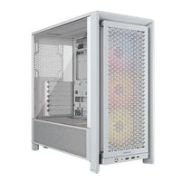 CSH Online Shop Corsair FRAME 4000D RS ARGB Modular Gaming Case w/ Glass Side, E-ATX, 3x ARGB Fans, InfiniRail Fan Mounting, USB-C, Asus BTF Compatible, White CORSAIR