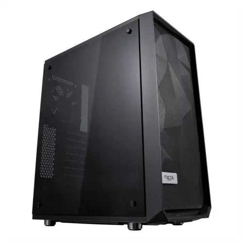 CSH Online Shop Fractal Design Meshify C (Dark TG) Gaming Case w/ Dark Tint Glass Window, ATX, Angular Mesh Front, High-airflow, 2 x 12cm Fans FRACTAL