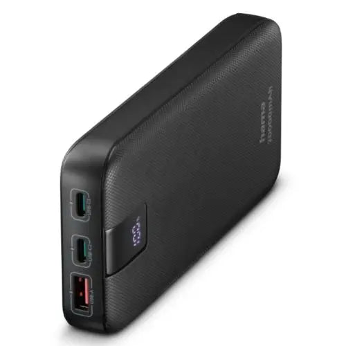 CSH Online Shop Hama PD 20 20000mAh Fast Charge Powerbank, USB-A, 2x USB-C, LED Capacity Indicator, Grey HAMA