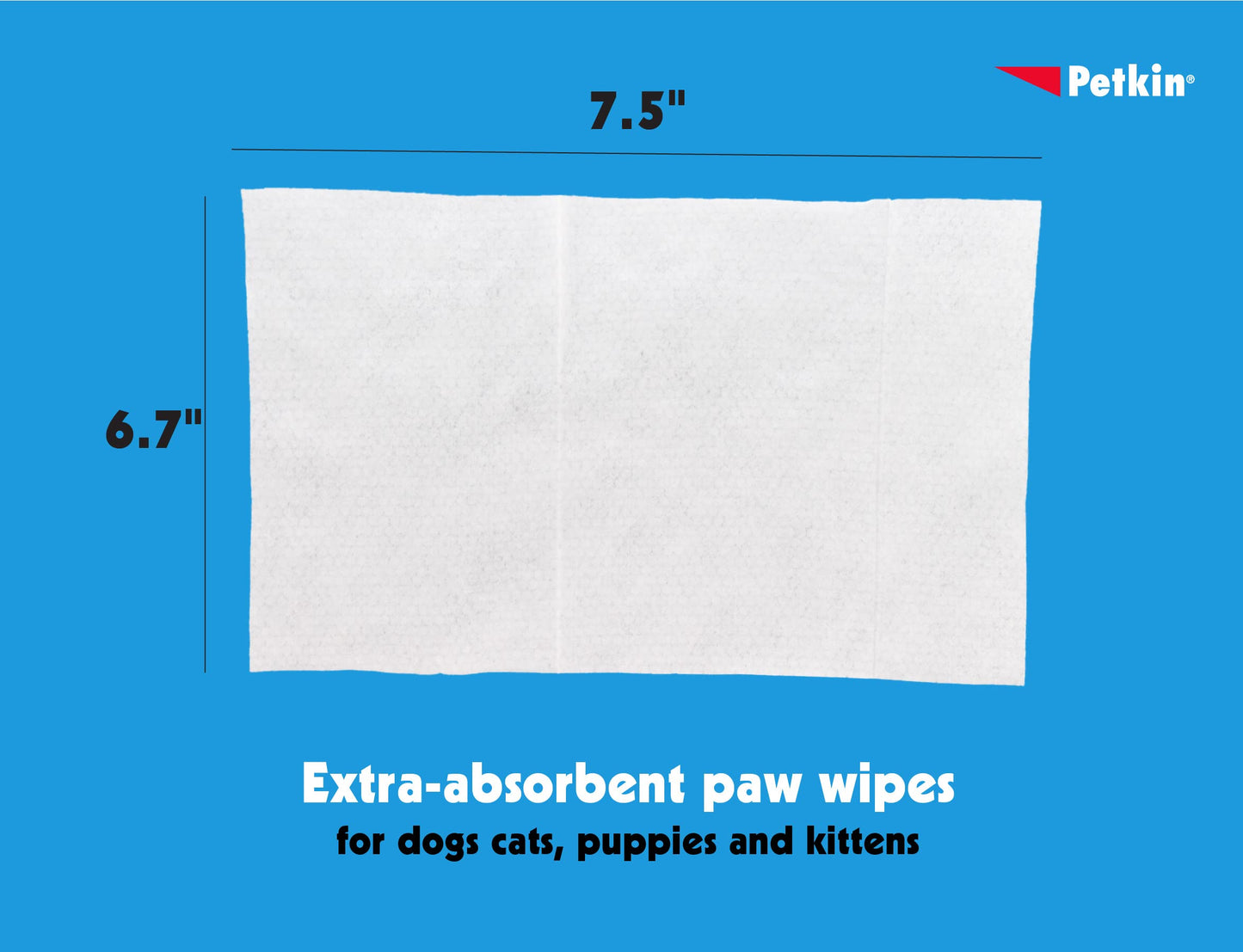 Petkin Paw Wipes, White, 100 Count (Pack of 1)