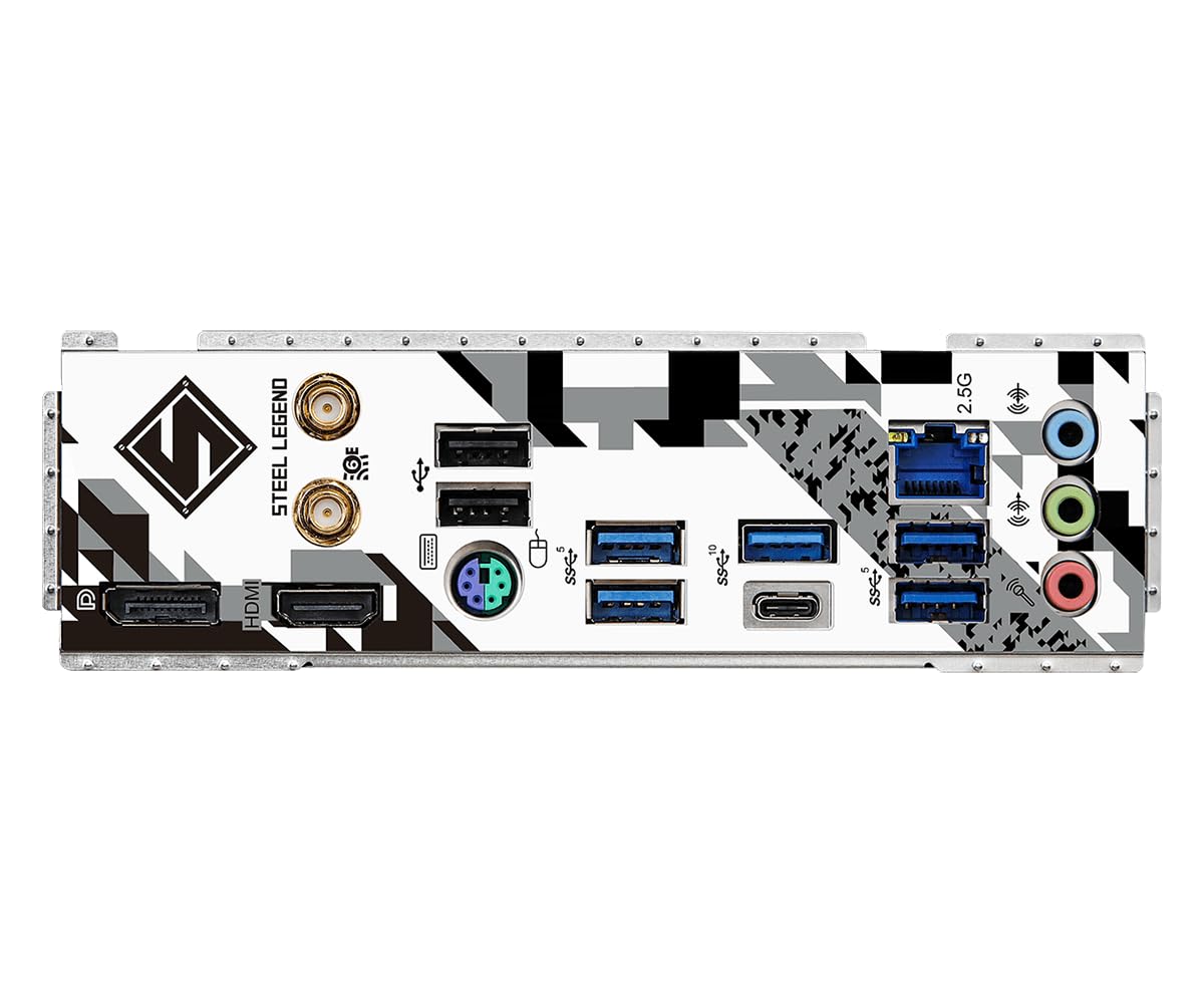 Asrock B760M STEEL LEGEND WIFI, Intel B760, 1700, Micro ATX, 4 DDR5, HDMI, DP, eDP, Wi-Fi 6E, 2.5G LAN, PCIe5, 3x M.2, RGB