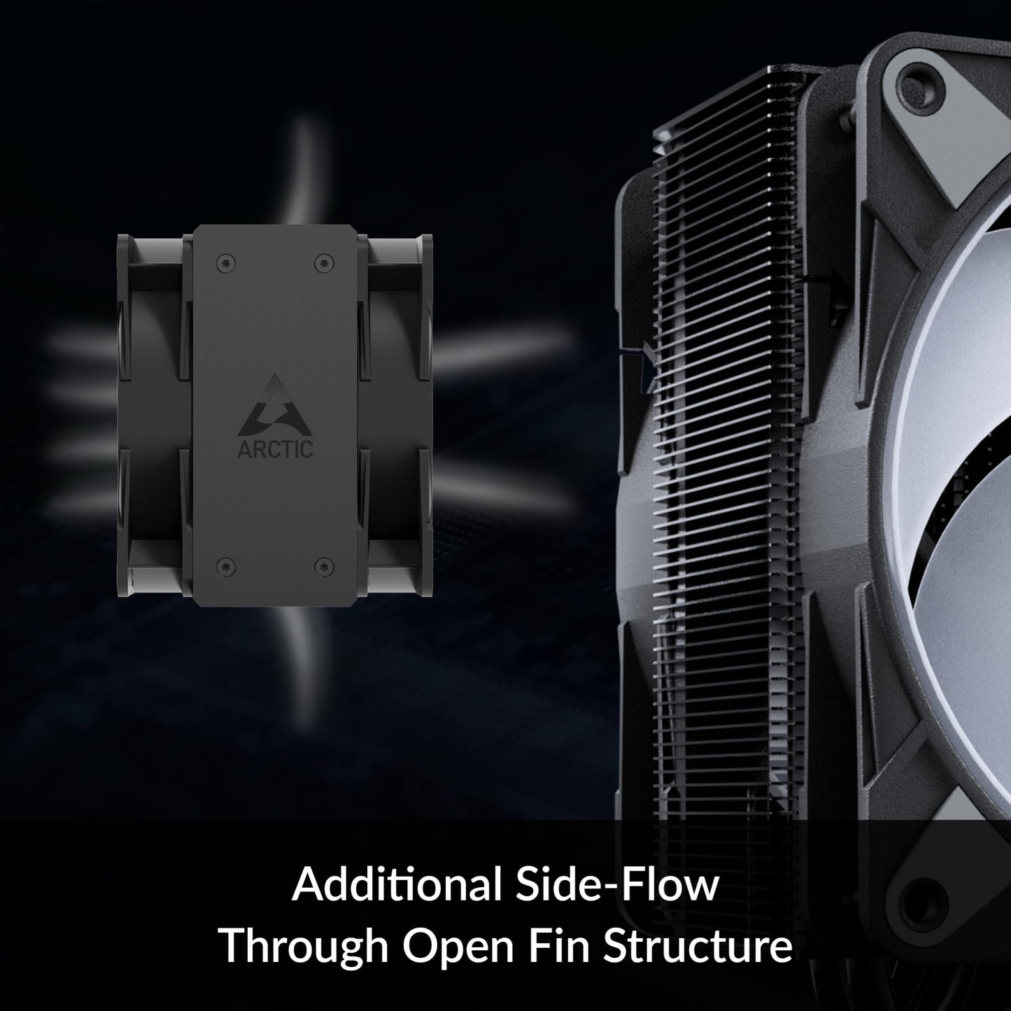 Arctic Freezer 36 A-RGB Heatsink & Fan, Intel & AMD, Direct Touch, 2x P12 PWM PST ARGB Fans, Fluid Dynamic Bearing, Black