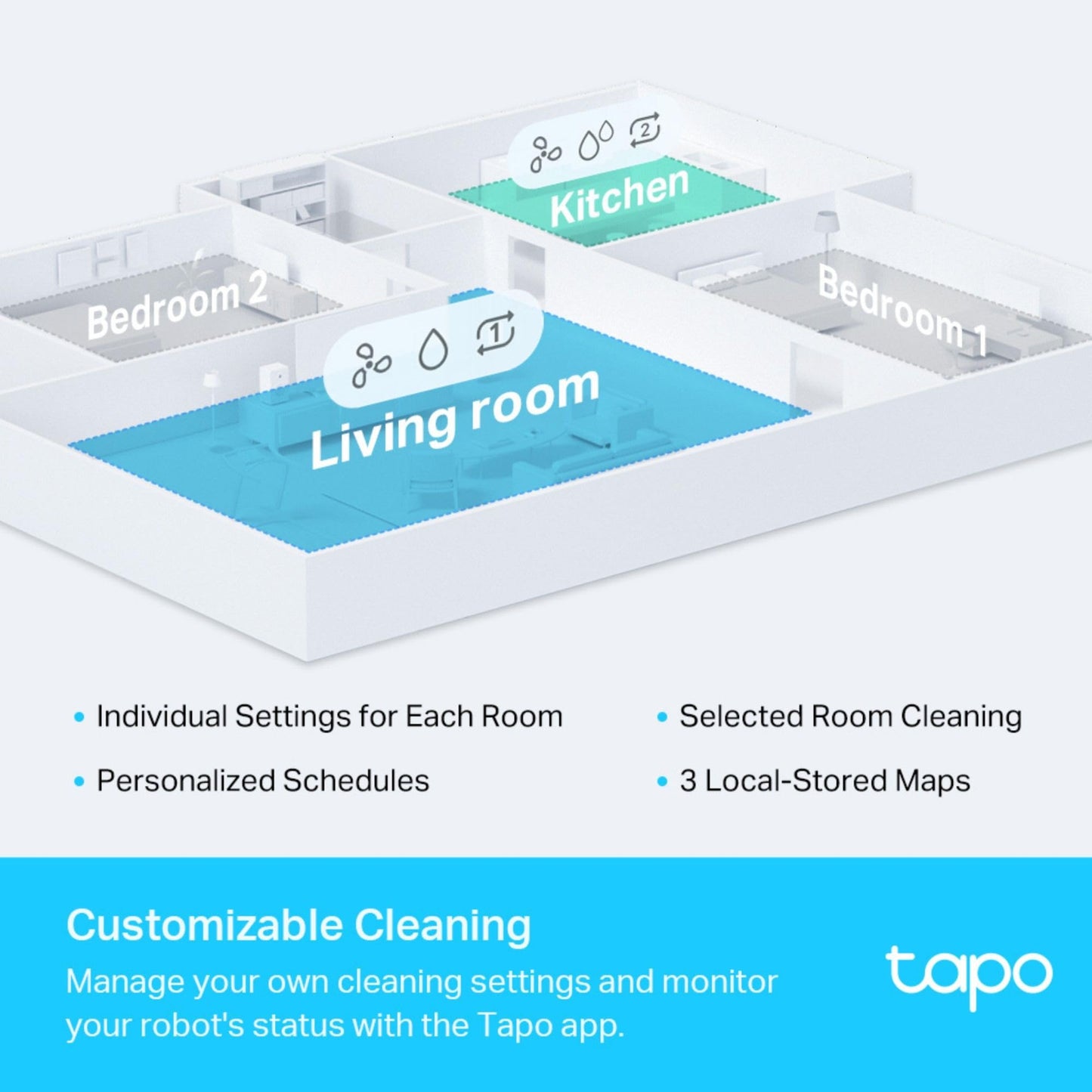 TP-LINK (TAPO RV30) LiDAR Navigation Robot Vacuum & Mop, 4200Pa Hyper Suction, 3-Hour Battery, Auto-Charging, Voice/Remote Control