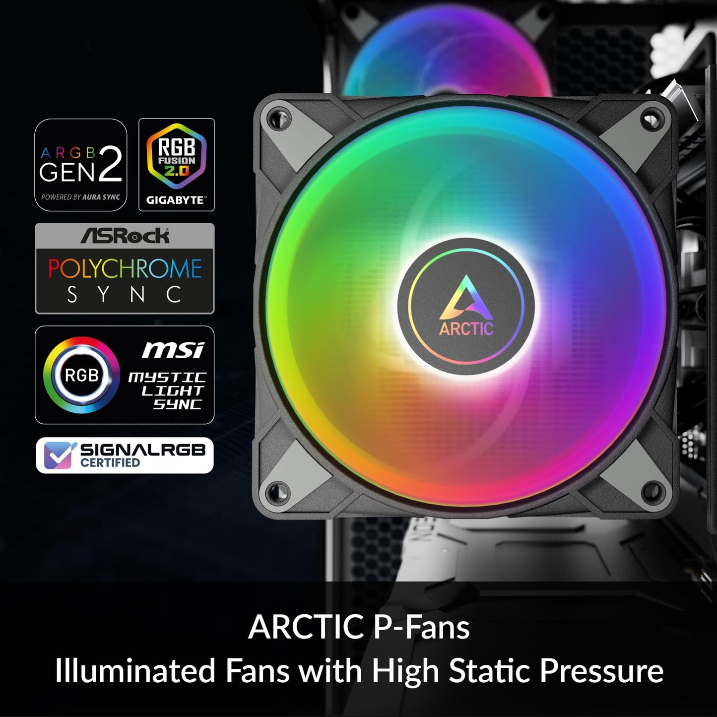 Arctic Freezer 36 A-RGB Heatsink & Fan, Intel & AMD, Direct Touch, 2x P12 PWM PST ARGB Fans, Fluid Dynamic Bearing, Black