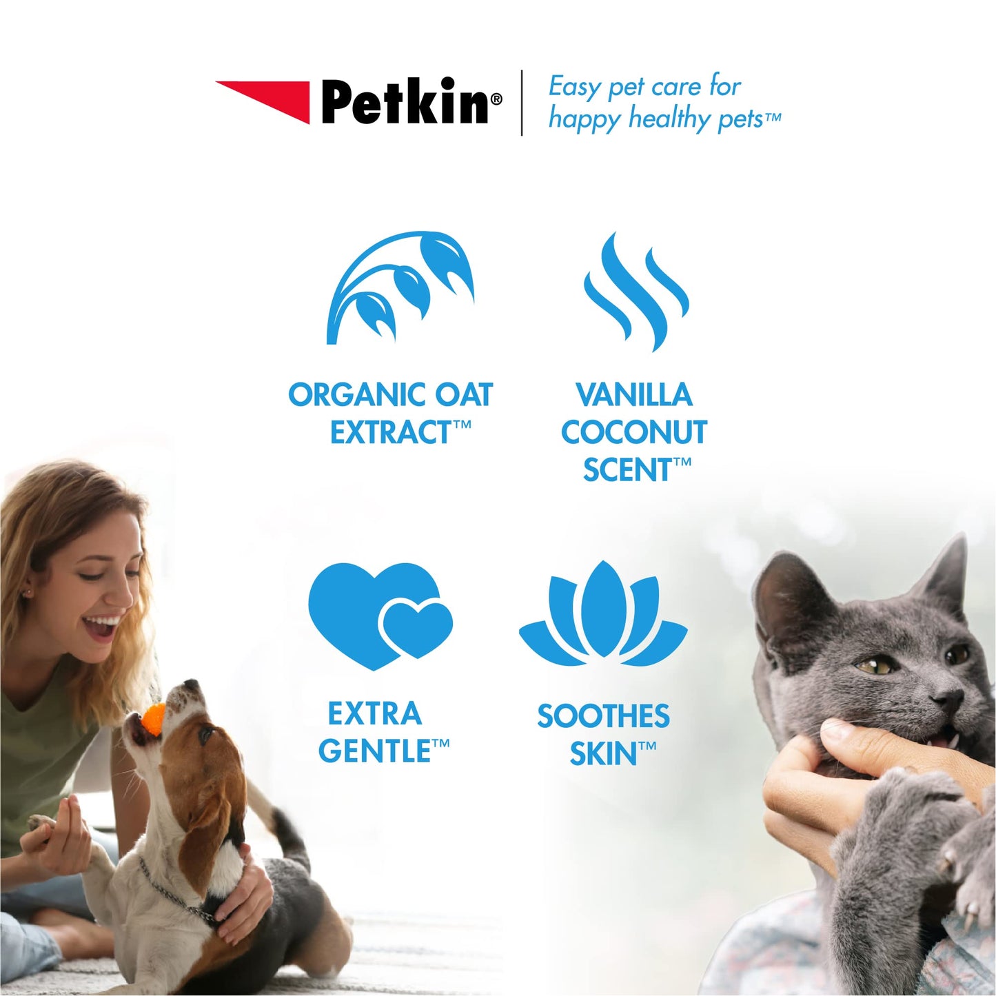 Petkin Petwipes – Big 'n Thick Extra Large Pet Wipes for Dogs and Cats – Cleans Face, Ears, Body and Eye Area – Super Convenient, Ideal for Home or Travel