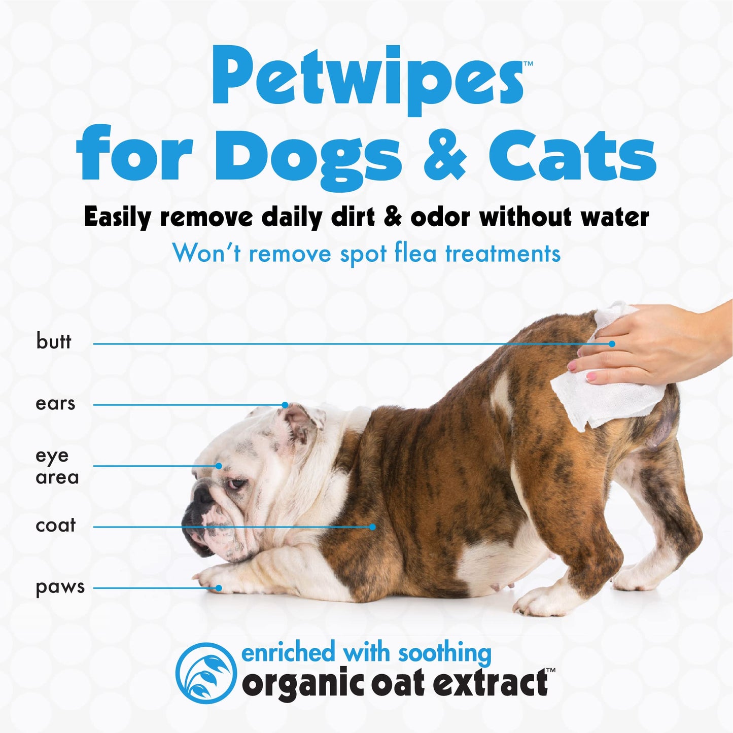 Petkin Petwipes – Big 'n Thick Extra Large Pet Wipes for Dogs and Cats – Cleans Face, Ears, Body and Eye Area – Super Convenient, Ideal for Home or Travel