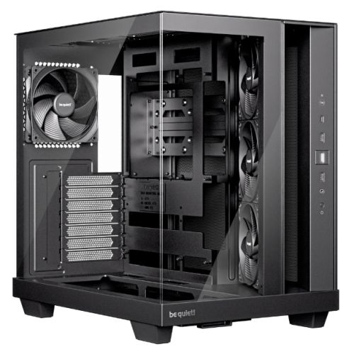 CSH Online Shop Be Quiet! Light Base 500 Gaming Case w/ Glass Front & Side, ATX, 4x Pure Wings 3 Fans, USB-C 10Gbps, Asus BTF Compatible, Black BEQUIET