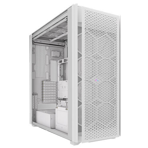 CSH Online Shop Corsair iCUE LINK 9000D RGB Airflow Gaming Case w/ Glass Side, E-ATX, Dual System, Up to 18 Fans, InfiniRail Fan Mounting, iCUE LINK Hub, USB-C,  Asus BTF Compatible, White CORSAIR