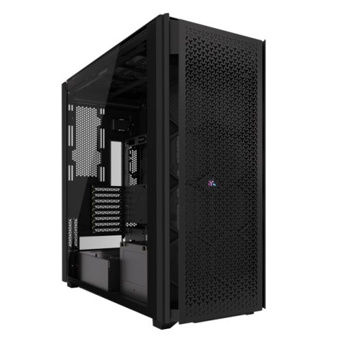CSH Online Shop Corsair iCUE LINK 9000D RGB Airflow Gaming Case w/ Glass Side, E-ATX, Dual System, Up to 18 Fans, InfiniRail Fan Mounting, iCUE LINK Hub, USB-C,  Asus BTF Compatible, Black CORSAIR