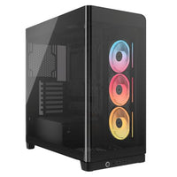 CSH Online Shop Corsair FRAME 4500X LX-R RGB LINK Gaming Case w/ Glass Side & Front, E-ATX, 3x LX120-R RGB Fans, InfiniRail Fan Mounting, USB-C, Asus BTF Compatible, Black CORSAIR
