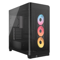 CSH Online Shop Corsair FRAME 4500X RS-R ARGB Gaming Case w/ Glass Side & Front, E-ATX, 3x RS120-R ARGB Fans, InfiniRail Fan Mounting, USB-C, Asus BTF Compatible, Black CORSAIR