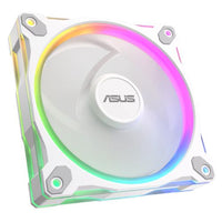 CSH Online Shop Asus Prime MR120 ARGB Reverse Blade 120mm PWM Case Fan, Sleeve Bearing, 28mm Frame, Dual-Sided Lighting, 1600 RPM, White ASUS