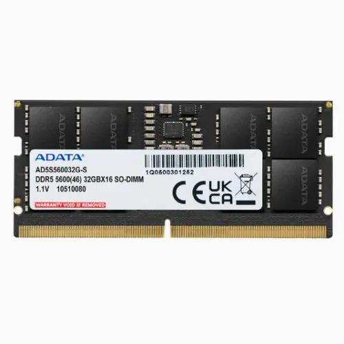 CSH Online Shop ADATA Standard 32GB, DDR5, 5600MHz (PC5-44800), CL46, 1.1V, ECC, SODIMM Memory ADATA