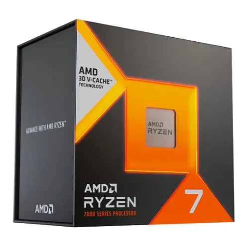CSH Online Shop AMD Ryzen 7 7800X3D CPU, AM5, 4.2GHz (5.0 Turbo), 8-Core, 120W, 104MB Cache, 5nm, 7th Gen, Radeon Graphics, NO HEATSINK/FAN AMD