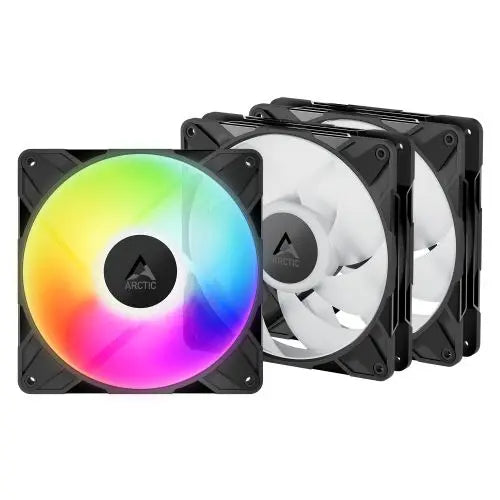 CSH Online Shop ARCTIC P14 Pro ARGB 14cm PWM Case Fan w/ Cable Splitter (3 Pack), Fluid Dynamic Bearing, 400-2500 RPM, Black ARCTIC