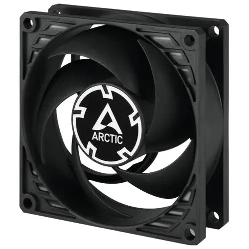 CSH Online Shop ARCTIC P8 Silent Pressure-optimised Extra Quiet 8cm Case Fan, Black, Fluid Dynamic, 1600 RPM. Black ARCTIC