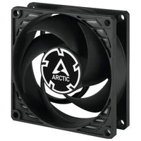 CSH Online Shop ARCTIC P8 Silent Pressure-optimised Extra Quiet 8cm Case Fan, Black, Fluid Dynamic, 1600 RPM. Black ARCTIC