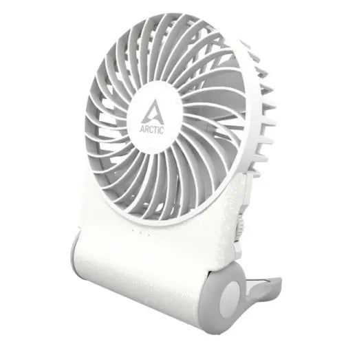 CSH Online Shop ARCTIC Summair 2Go Powerful Handheld Fan, Up to 77 Hours of Battery, Ergonomic Handle with Fold-Out Stand, White ARCTIC