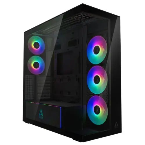 CSH Online Shop ARCTIC Xtender (Mirror Black) Case w/ Mirror Glass Side and Front, E-ATX, 5x ARGB Fans, ARGB PSU Shroud, Mesh Airflow, USB-C 10Gbps ARCTIC