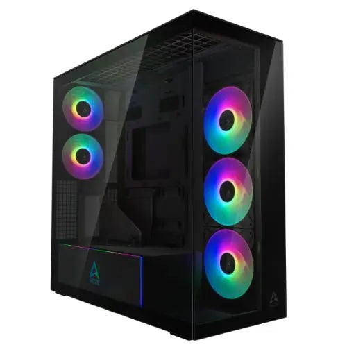 CSH Online Shop ARCTIC Xtender (VG Mirror Black) Case w/ Mirror Glass Side and Front, E-ATX, 5x ARGB Fans, ARGB PSU Shroud, Mesh Airflow, GPU Vertical Mount, USB-C 10Gbps ARCTIC
