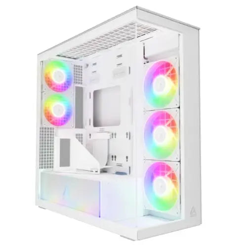 CSH Online Shop ARCTIC Xtender (VG White) Case w/ Clear Glass Side and Front, E-ATX, 5x ARGB Fans, ARGB PSU Shroud, Mesh Airflow, GPU Vertical Mount, USB-C 10Gbps ARCTIC