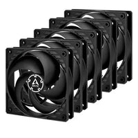 CSH Online Shop Arctic P12 12cm Pressure Optimised PWM PST Case Fans w/ Cable Splitter (5 Pack), Black, Fluid Dynamic, 200-1800 RPM, Value Pack ARCTIC