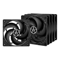 CSH Online Shop Arctic P12 Pressure Optimised 12cm Case Fans (5 Pack), Black, Fluid Dynamic, 1800 RPM,  Value Pack ARCTIC