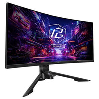 CSH Online Shop Asrock 34" Phantom Gaming WQHD Curved Gaming Monitor (PG34QRT3A), 3440 x 1440, 1ms, 2 HDMI, 2 DP, 180Hz, Mini-OLED, Tilt/Swivel/Height Adjust., RGB, VESA ASROCK