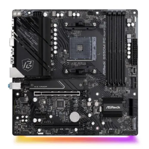 CSH Online Shop Asrock B550M PHANTOM GAMING RIPTIDE, AMD B550, AM4, Micro ATX, 4 DDR4, HDMI, DP,  XFire, 2.5GB LAN, RGB, 2x M.2 ASROCK