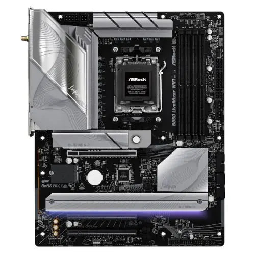 CSH Online Shop Asrock B850 LIVEMIXER WIFI, AMD B850, AM5, ATX, 4 DDR5, HDMI, DP, Wi-Fi 7, 2.5G LAN, RGB, 3x M.2 ASROCK