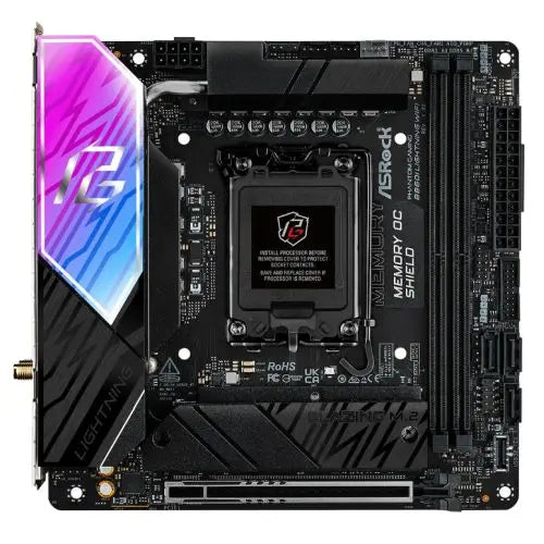 CSH Online Shop Asrock B860I LIGHTNING WIFI, Intel B860, 1851, Mini ITX, 2 DDR5, HDMI, TB4, Wi-Fi 6E, 2.5G LAN, RGB, 2x M.2 ASROCK