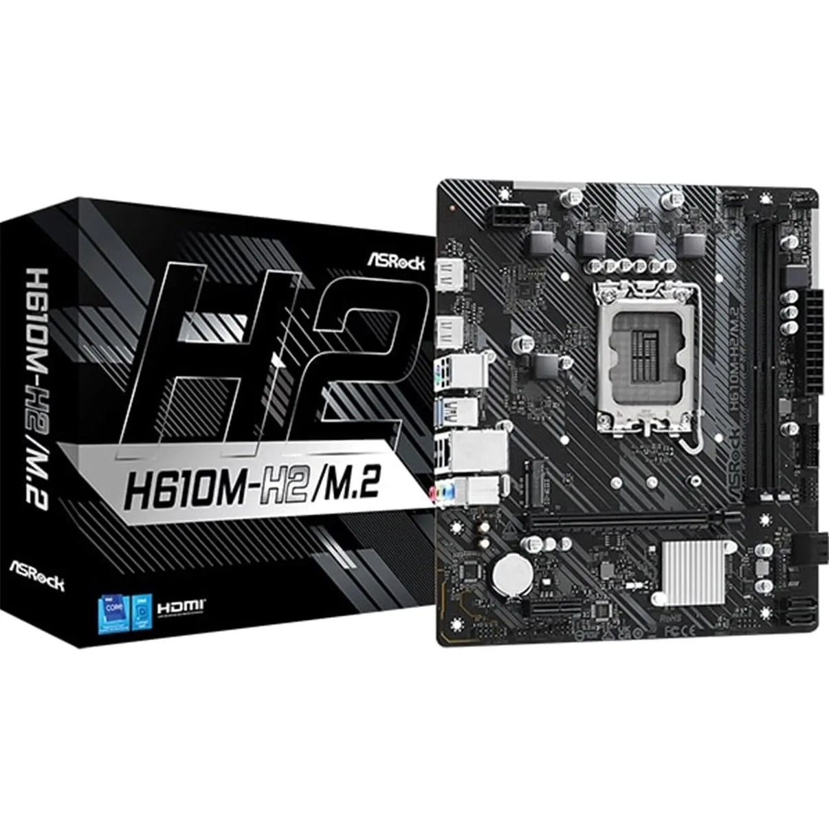 CSH Online Shop Asrock H610M-H2/M.2, Intel H610, 1700, Micro ATX, 2 DDR4, 2 HDMI, GB LAN, PCIe4, 1x M.2 ASROCK