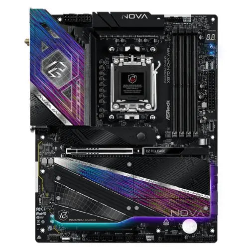 CSH Online Shop Asrock X870 NOVA WIFI, AMD X870, AM5, ATX, 4 DDR5, HDMI, 2 USB4, Wi-Fi 7, 5G LAN, RGB, 5x M.2 ASROCK
