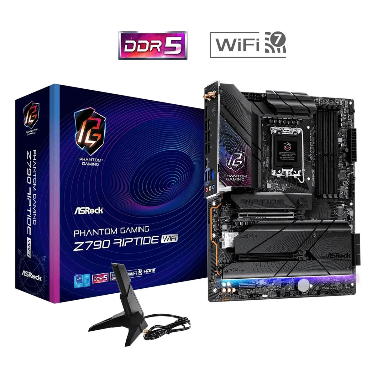 CSH Online Shop Asrock Z790 PG RIPTIDE, Intel Z790, 1700, ATX, 4 DDR5, HDMI, DP, 2.5G LAN, PCIe5, 5x M.2 ASROCK