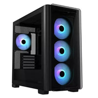 CSH Online Shop Asus A23 PLUS ARGB Gaming Case w/ Glass Side and Front, Micro ATX, 4x ARGB Fans, 380mm GPU & 360mm Radiator Support, USB-C, Asus BTF Compatible, Black ASUS