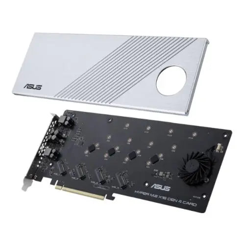 CSH Online Shop Asus Hyper M.2 x16 Gen 4 Card (PCIe 4.0/3.0), Supports four NVMe M.2 Devices & PCIe 4.0 NVMe RAID and Intel RAID-on-CPU ASUS