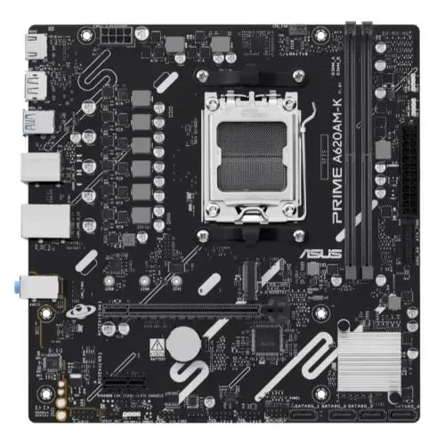 CSH Online Shop Asus PRIME A620AM-K, AMD A620A, AM5, Micro ATX, 2 DDR5, HDMI, DP, GB LAN, 1x M.2 ASUS