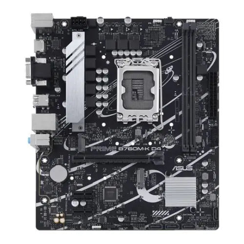 CSH Online Shop Asus PRIME B760M-K D4, Intel B760, 1700, Micro ATX, 2 DDR4, VGA, HDMI, 2.5G LAN, PCIe4, 2x M.2 ASUS