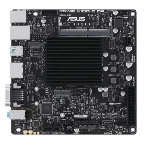 CSH Online Shop Asus PRIME N100I-D D4-CSM, Integrated Intel Quad-Core N100, Mini ITX, 1 DDR4 SODIMM, VGA, HDMI, DP, LPT, COM Port, 1x M.2, Fanless ASUS
