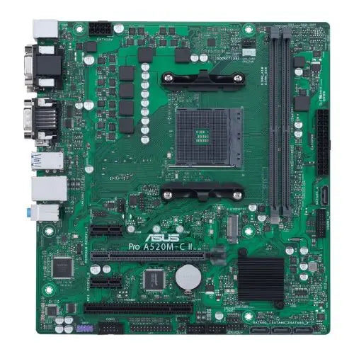 CSH Online Shop Asus PRO A520M-C II/CSM - Corporate Stable Model, AMD A520, AM4, Micro ATX, 2 DDR4, VGA, DVI, HDMI, DP,  1x M.2 ASUS