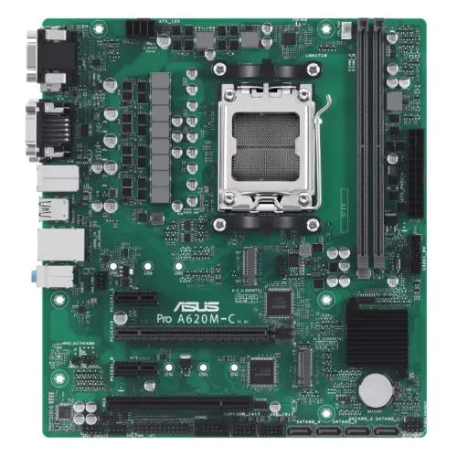 CSH Online Shop Asus PRO A620M-C-CSM - Corporate Stable Model, AMD A620, AM5, Micro ATX, 2 DDR5, VGA, HDMI, DP, GB LAN, PCIe4, 2x M.2 ASUS