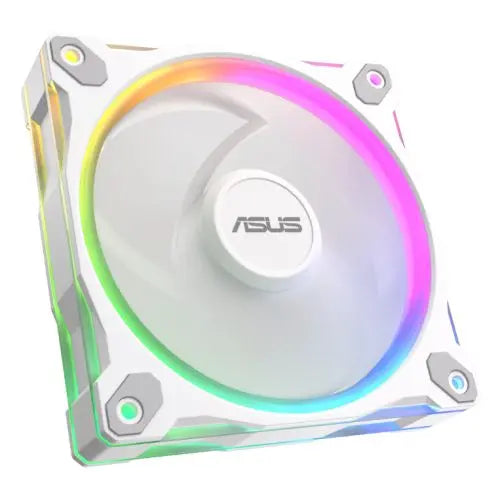 CSH Online Shop Asus Prime MR120 ARGB 12cm PWM Case Fan, Sleeve Bearing, 28mm Frame, Dual-Sided Lighting, 1600 RPM, White ASUS