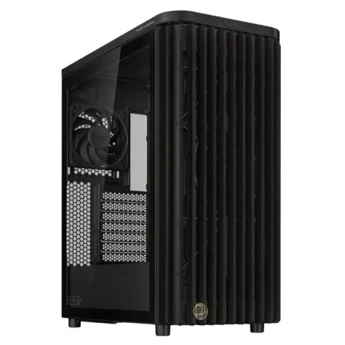 CSH Online Shop Asus ProArt PA401 Wood TG Gaming Case w/ Glass Panel, ATX, Front Grill, 2x 16cm Fans, PWM Fan Hub, USB-C 20Gps, Black ASUS