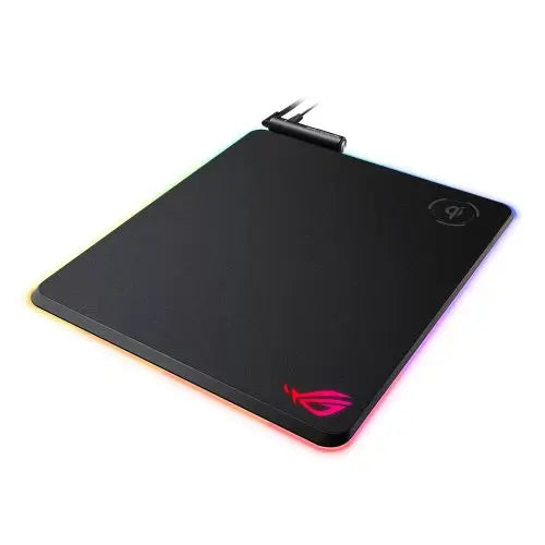 CSH Online Shop Asus ROG Balteus RGB Gaming Mouse Pad with Qi Wireless Charging, Customisable Lighting, Non-slip, USB Passthrough, 370 x 320 x 7.9 mm ASUS