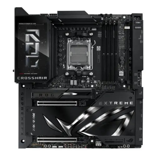 CSH Online Shop Asus ROG CROSSHAIR X870E EXTREME, AMD X870E, AM5, EATX, 4 DDR5, HDMI, 2 USB4, Wi-Fi 7, 10G & 5G LAN, 5" Colour LCD, 5x M.2 ASUS
