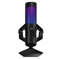 CSH Online Shop Asus ROG Carnyx USB Gaming Microphone, Studio-Grade 25mm Condenser, 192kHz/24-bit, High-Pass Filter, Pop Filter, Metal Mount, RGB Lighting, Black ASUS
