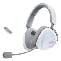 CSH Online Shop Asus ROG DELTA II Tri-Mode Wireless Gaming Headset, 2.4GHz/Btooth/3.5mm Jack, 50mm Titanium Drivers, DualFlow Audio, 110-Hour Battery, RGB, White ASUS