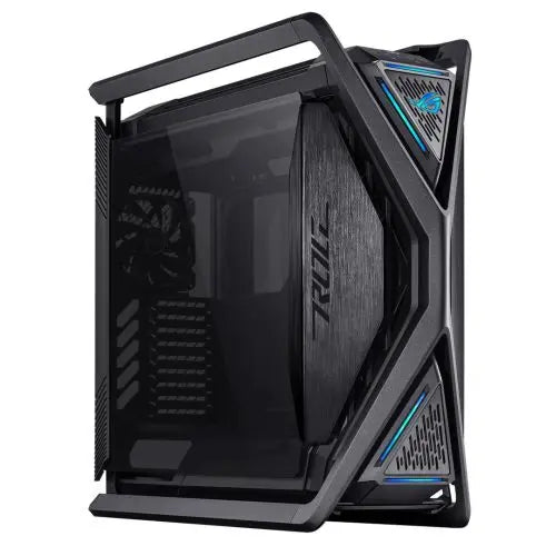 CSH Online Shop Asus ROG Hyperion GR701 Gaming Case w/ Glass Windows, E-ATX, 4x 14cm Fans, Dual 420mm Radiator Support, USB-C (60W FC), Fan Hub & Lighting Panel, Black ASUS